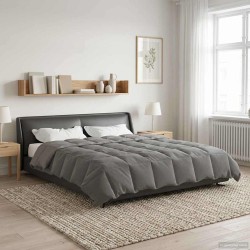 Duvet d'été simple Matelassé Gris clair 200 x 200 cm Microfibre 512465512465