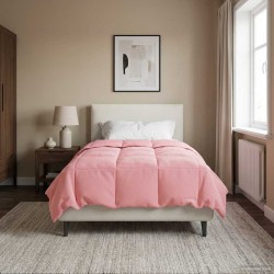 Duvet d'été simple Matelassé Rose 140 x 220 cm Microfibre 512468512468