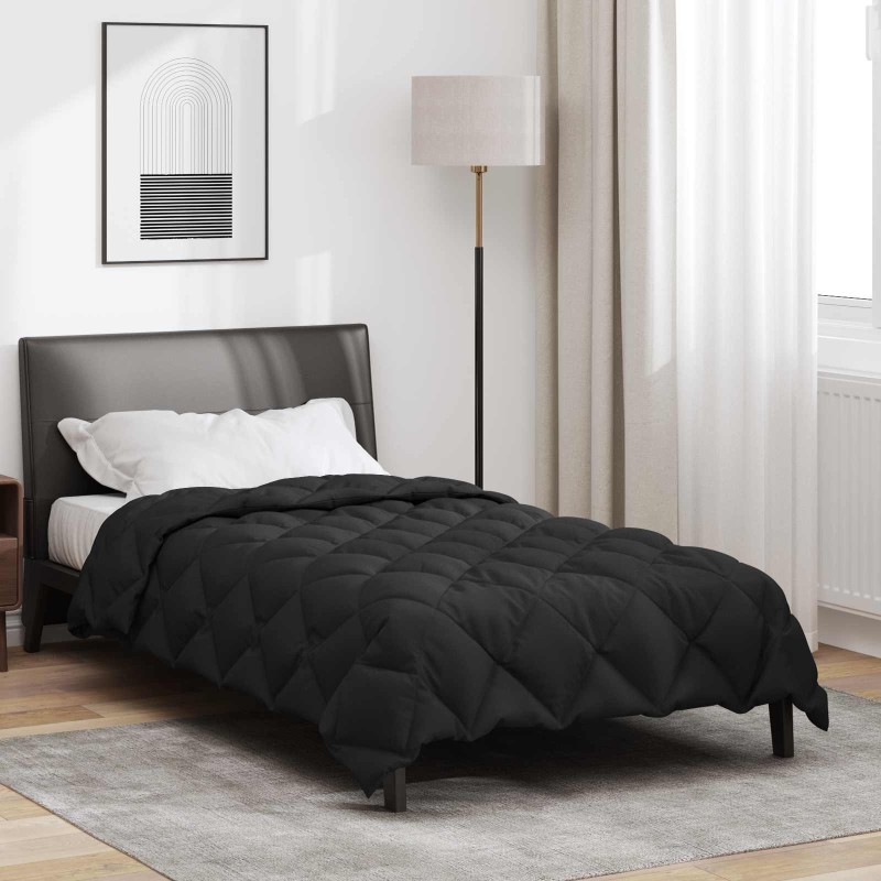 Duvet d'hiver Noir 135 x 220 cm Microfibre 512472512472