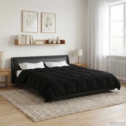 Duvet d'été simple Matelassé Noir 220 x 240 cm Microfibre 512482512482