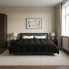 Duvet d'été simple Matelassé Noir 240 x 260 cm Microfibre 512485512485
