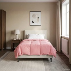 Duvet d'été simple Matelassé Rose 155 x 200 cm Microfibre 512486512486