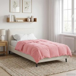 Duvet d'été simple Matelassé Rose 155 x 200 cm Microfibre 512486512486