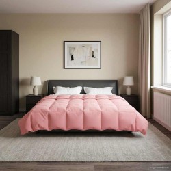 Duvet d'été simple Matelassé Rose 200 x 200 cm Microfibre 512488512488