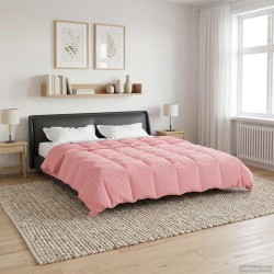 Duvet d'été simple Matelassé Rose 200 x 200 cm Microfibre 512488512488