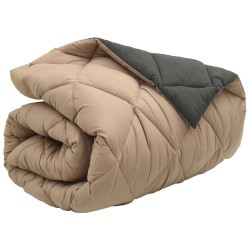 Duvet d'hiver Anthracite et Taupe 135 x 220 cm Microfibre 512492512492