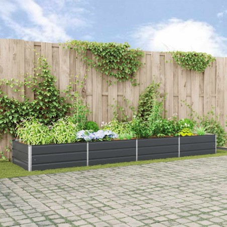 Jardinière Anthracite 385 x 100 x 45 cm Acier galvanisé 512493512493