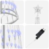 Arbre de Noël LED avec 230 LED Bleu 51 x 51 x 190 cm Métal 512495512495