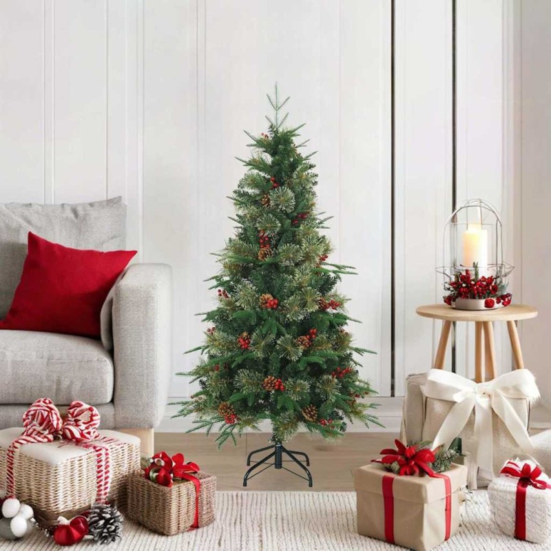Sapin de Noël Artificiel à Branches Articulées Vert 120 cm 512496512496
