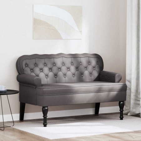 Banc Chesterfield Gris 119,5 x 64,5 x 75 cm Cuir synthétique 512497512497