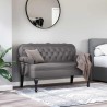 Banc Chesterfield Gris 119,5 x 64,5 x 75 cm Cuir synthétique 512497512497