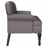 Banc Chesterfield Gris 119,5 x 64,5 x 75 cm Cuir synthétique 512497512497