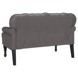 Banc Chesterfield Gris 119,5 x 64,5 x 75 cm Cuir synthétique 512497512497