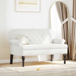 Banc Chesterfield Blanc 119,5 x 64,5 x 75 cm Cuir synthétique 512500512500