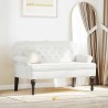 Banc Chesterfield Blanc 119,5 x 64,5 x 75 cm Cuir synthétique 512500512500