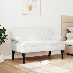 Banc Chesterfield Blanc 119,5 x 64,5 x 75 cm Cuir synthétique 512500512500