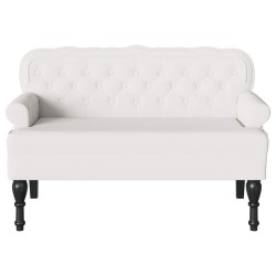 Banc Chesterfield Blanc 119,5 x 64,5 x 75 cm Cuir synthétique 512500512500