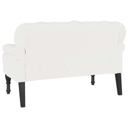 Banc Chesterfield Blanc 119,5 x 64,5 x 75 cm Cuir synthétique 512500512500