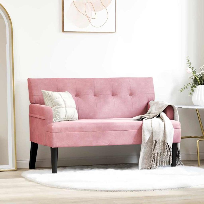 Banc Chesterfield Rose 112 x 65,5 x 75 cm Velours 512501512501