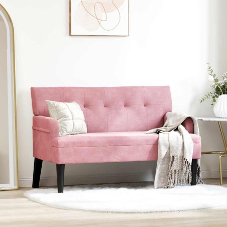 Banc Chesterfield Rose 112 x 65,5 x 75 cm Velours 512501512501