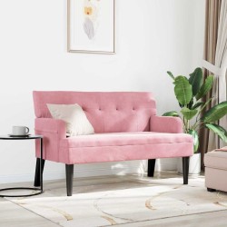 Banc Chesterfield Rose 112 x 65,5 x 75 cm Velours 512501512501