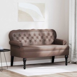 Banc Chesterfield Marron 119,5 x 64,5 x 75 cm Cuir synthétique 512504512504