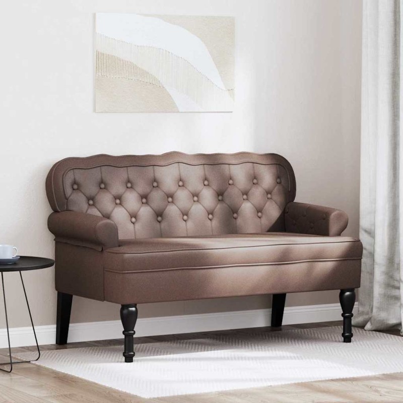 Banc Chesterfield Marron 119,5 x 64,5 x 75 cm Cuir synthétique 512504512504