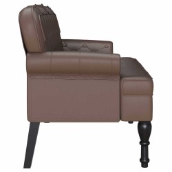Banc Chesterfield Marron 119,5 x 64,5 x 75 cm Cuir synthétique 512504512504