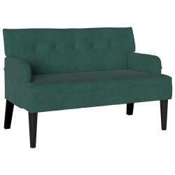 Banc Chesterfield Vert foncé 112 x 65,5 x 75 cm Velours 512505512505