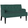 Banc Chesterfield Vert foncé 112 x 65,5 x 75 cm Velours 512505512505