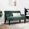 Banc Chesterfield Vert foncé 112 x 65,5 x 75 cm Velours 512505512505