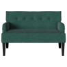 Banc Chesterfield Vert foncé 112 x 65,5 x 75 cm Velours 512505512505