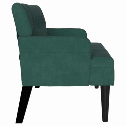 Banc Chesterfield Vert foncé 112 x 65,5 x 75 cm Velours 512505512505
