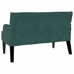 Banc Chesterfield Vert foncé 112 x 65,5 x 75 cm Velours 512505512505
