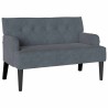 Banc Chesterfield Gris foncé 112 x 65,5 x 75 cm Velours 512507512507