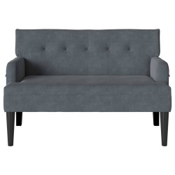 Banc Chesterfield Gris foncé 112 x 65,5 x 75 cm Velours 512507512507