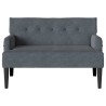 Banc Chesterfield Gris foncé 112 x 65,5 x 75 cm Velours 512507512507