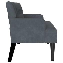 Banc Chesterfield Gris foncé 112 x 65,5 x 75 cm Velours 512507512507