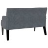 Banc Chesterfield Gris foncé 112 x 65,5 x 75 cm Velours 512507512507