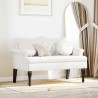 Banc Chesterfield Blanc 120,5 x 65 x 75 cm Simili cuir 512508512508