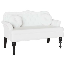 Banc Chesterfield Blanc 120,5 x 65 x 75 cm Simili cuir 512508512508