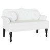 Banc Chesterfield Blanc 120,5 x 65 x 75 cm Simili cuir 512508512508