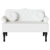 Banc Chesterfield Blanc 120,5 x 65 x 75 cm Simili cuir 512508512508