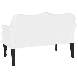 Banc Chesterfield Blanc 120,5 x 65 x 75 cm Simili cuir 512508512508