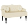 Banc Chesterfield Crème 120,5 x 65 x 75 cm Simili cuir 512509512509