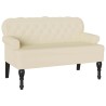 Banc Chesterfield Crème 119,5 x 64,5 x 75 cm Cuir synthétique 512519512519