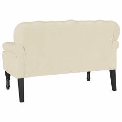 Banc Chesterfield Crème 119,5 x 64,5 x 75 cm Cuir synthétique 512519512519