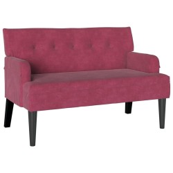 Banc Chesterfield Bordeaux 112 x 65,5 x 75 cm Velours 512520512520