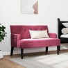Banc Chesterfield Bordeaux 112 x 65,5 x 75 cm Velours 512520512520