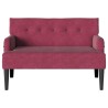 Banc Chesterfield Bordeaux 112 x 65,5 x 75 cm Velours 512520512520